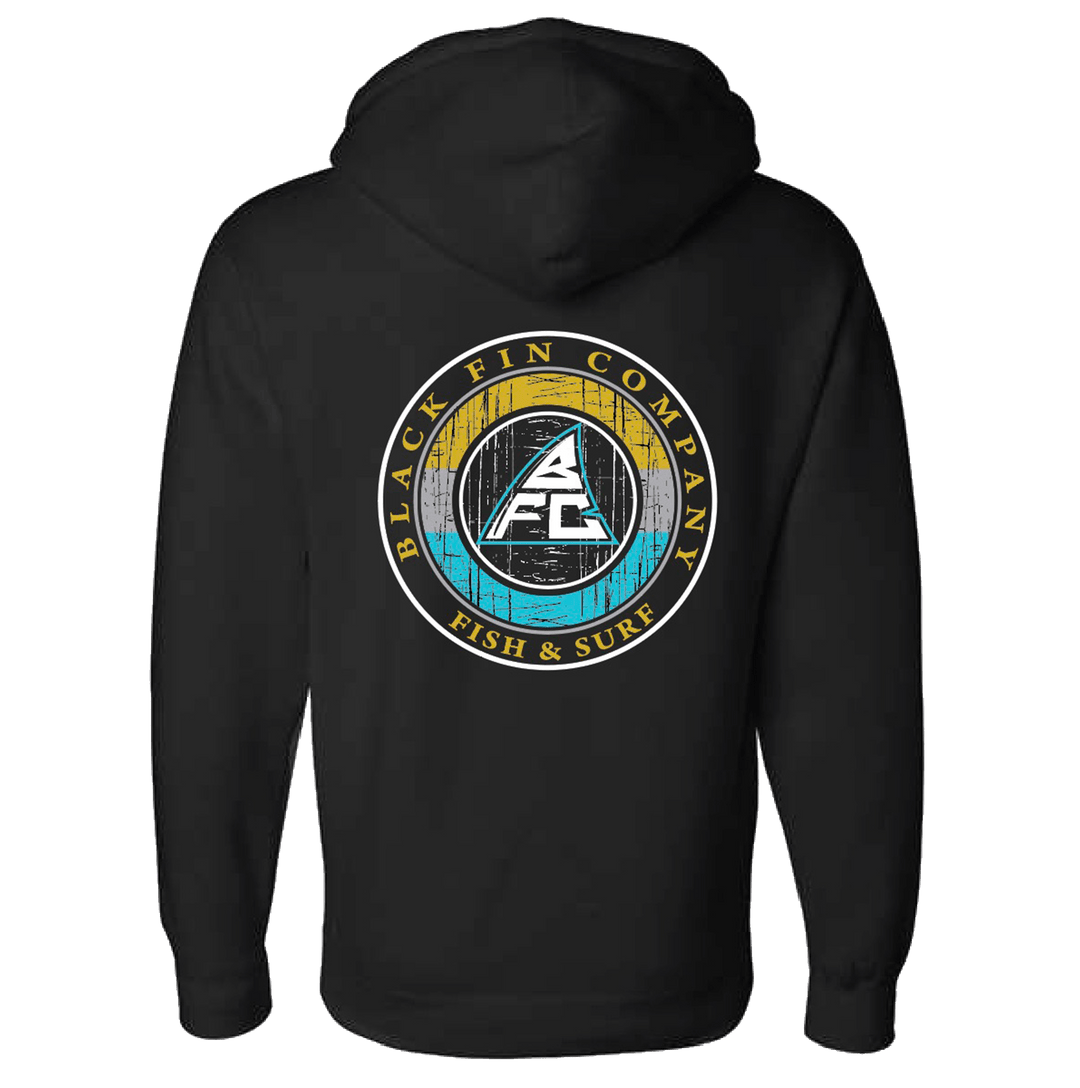 Outer Banks Zip Hoodie Sweater - Black Fin