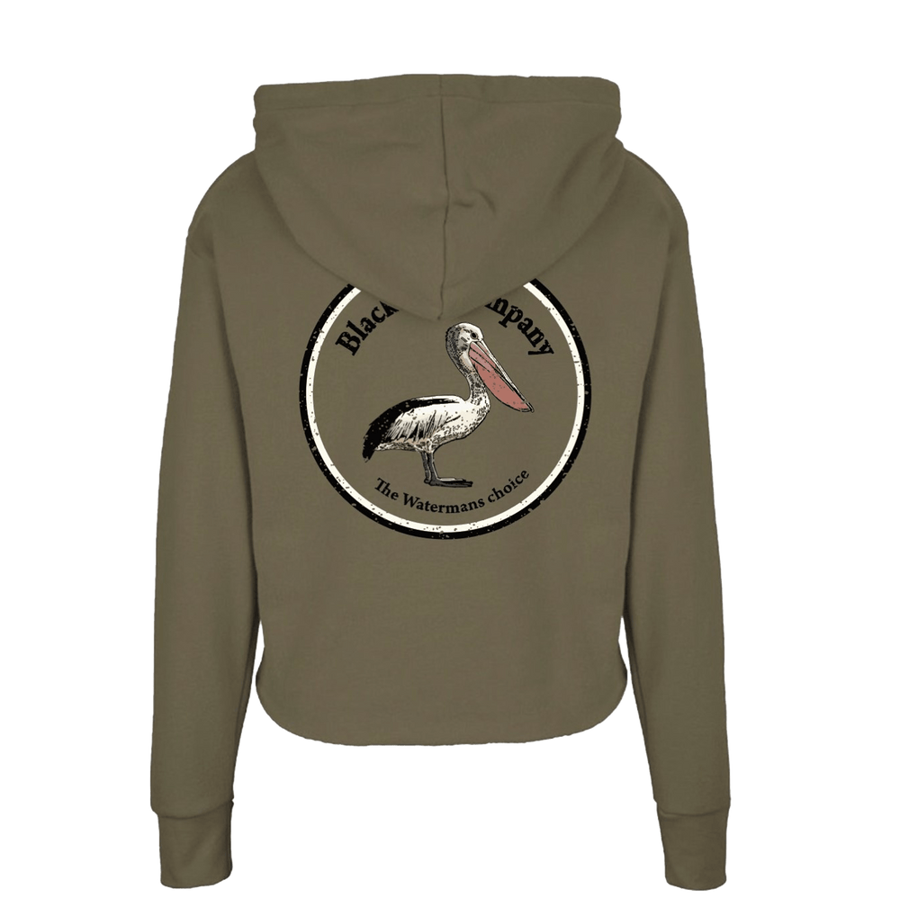 Pelican - Crop Hoodie - Black Fin