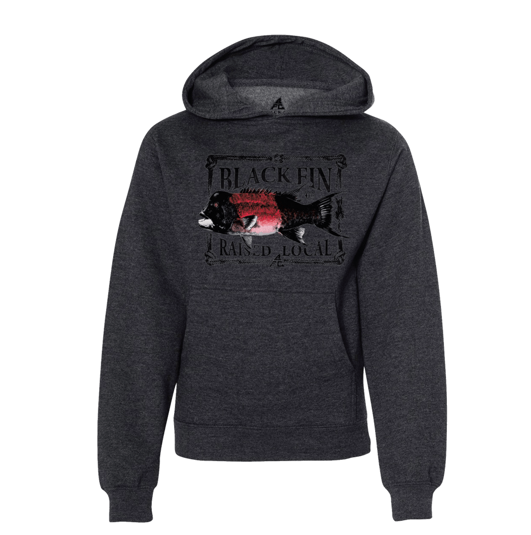 Sheepshead Hooded Pullover Sweater (Youth) - Black Fin