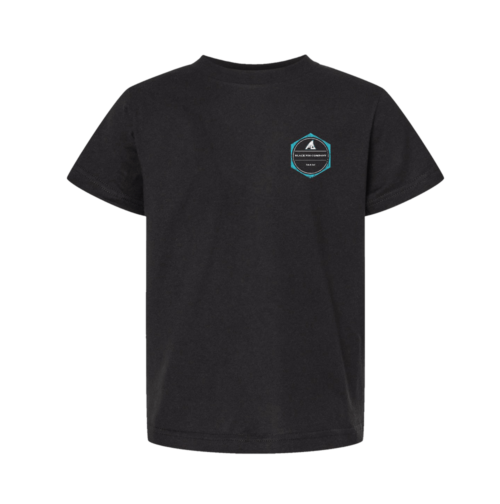 Bali Hex Short Sleeve Tee (Youth) - Black Fin