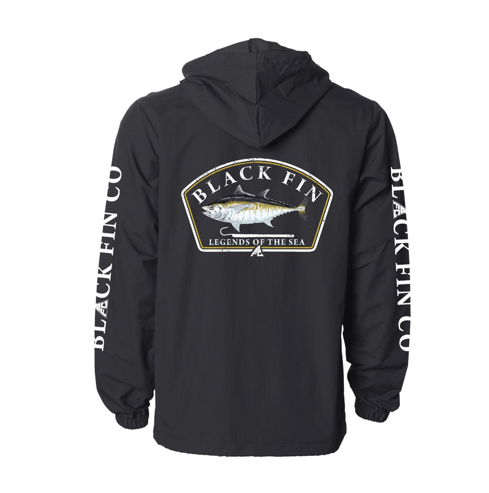 Black Fin Tuna - Hooded Windbreaker - Black Fin