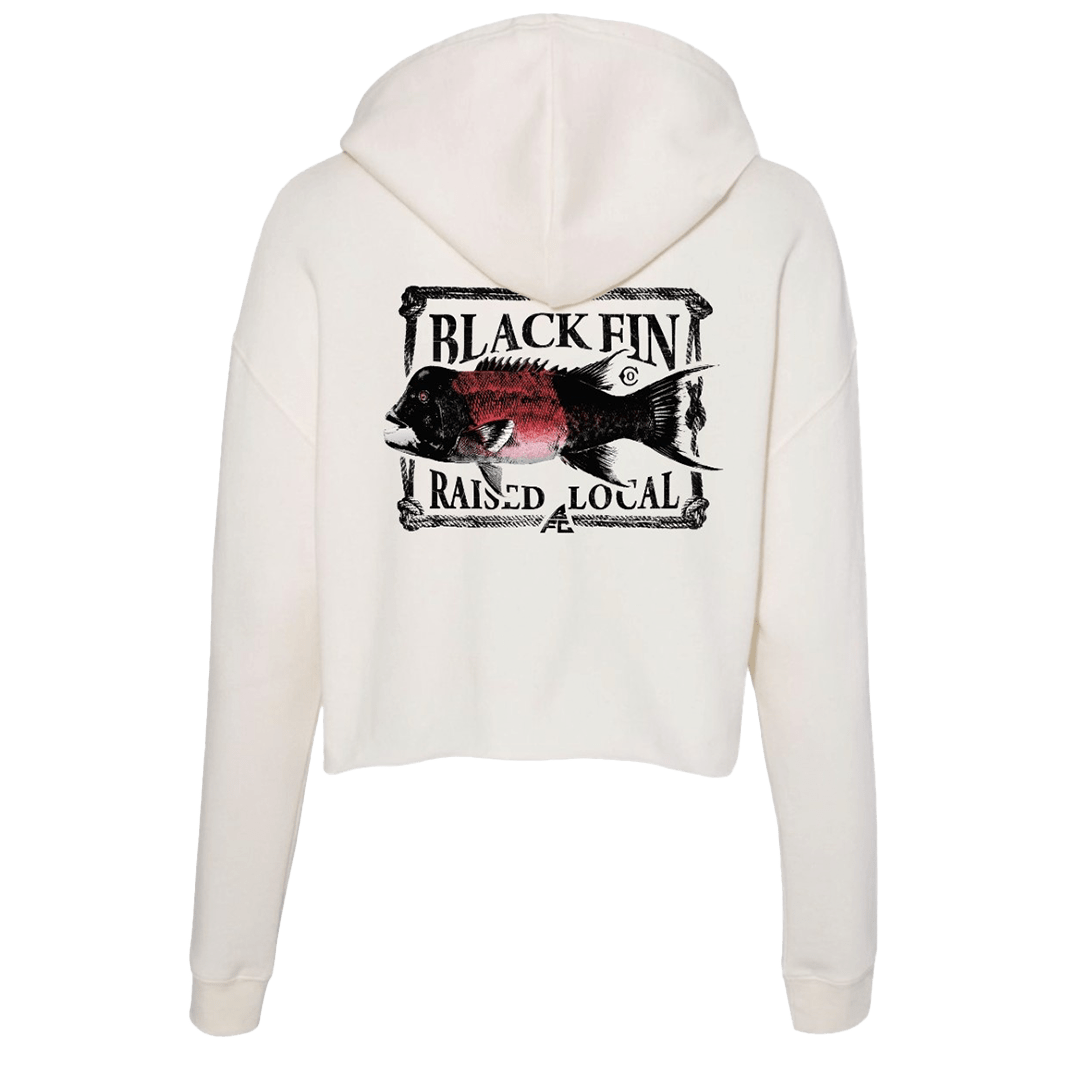 Catalina Sheepshead - Crop Hoodie - Black Fin