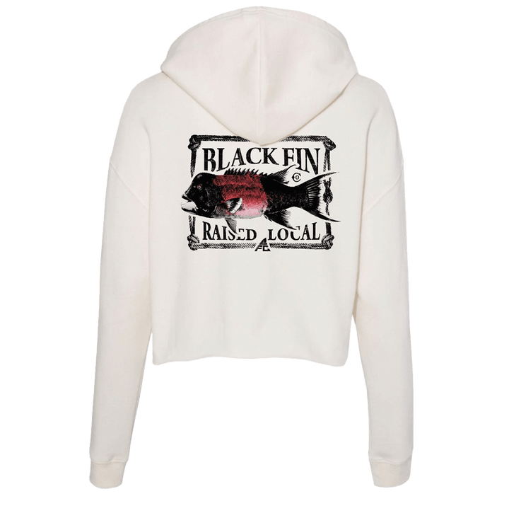 Catalina Sheepshead - Crop Hoodie - Black Fin