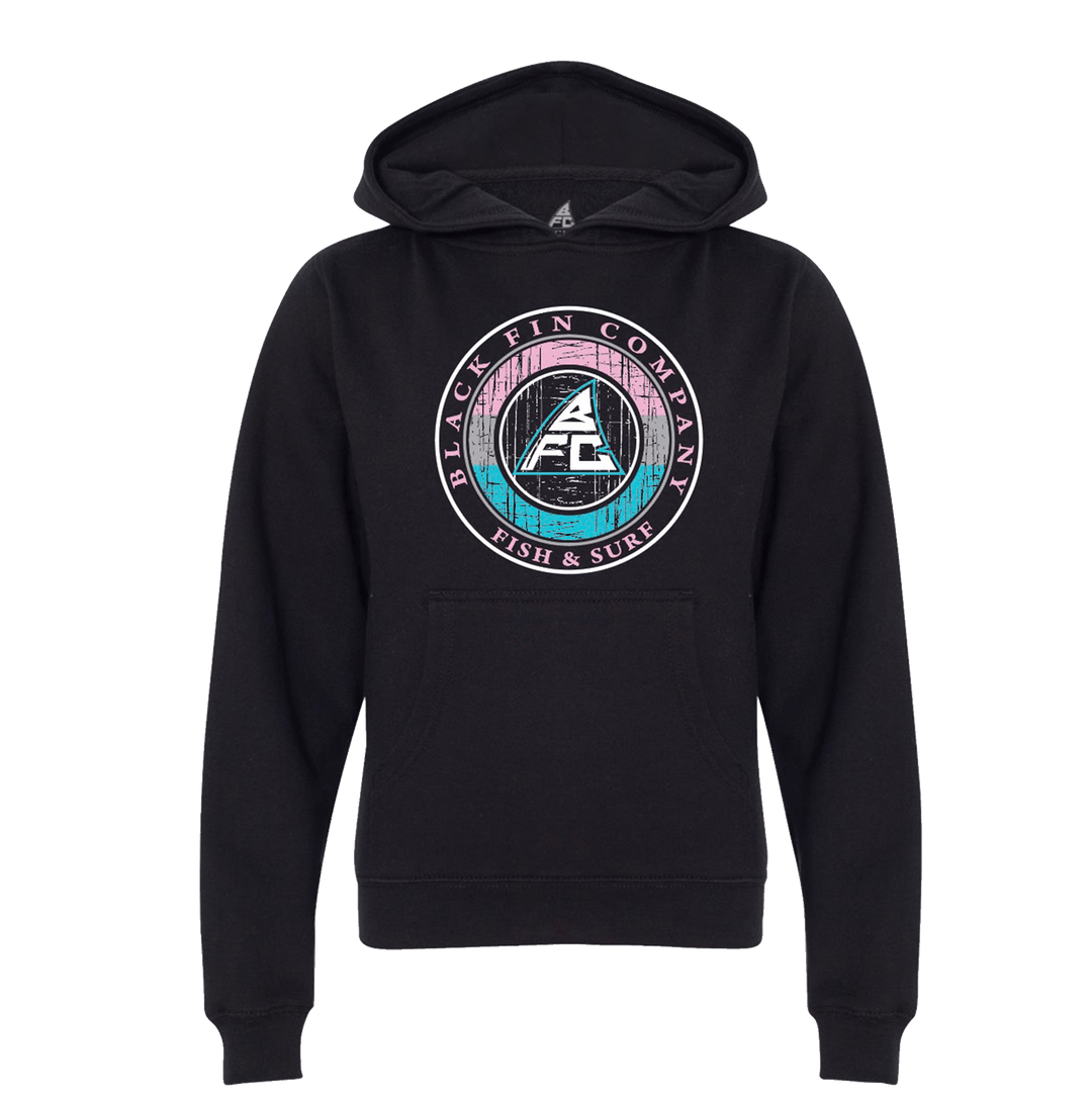 Outer Banks Hooded Pullover Sweater (Youth) - Black Fin