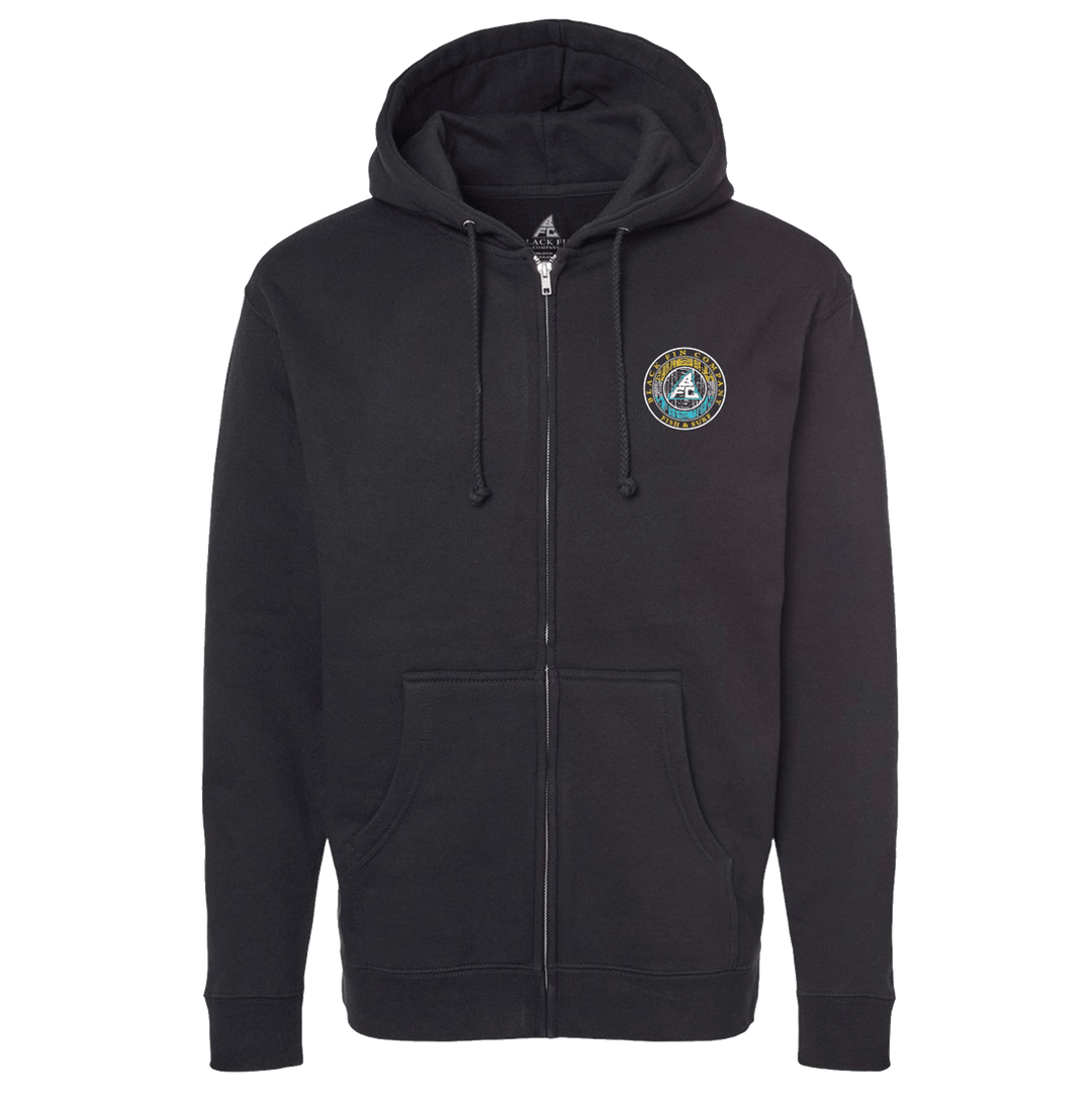 Outer Banks Zip Hoodie Sweater - Black Fin