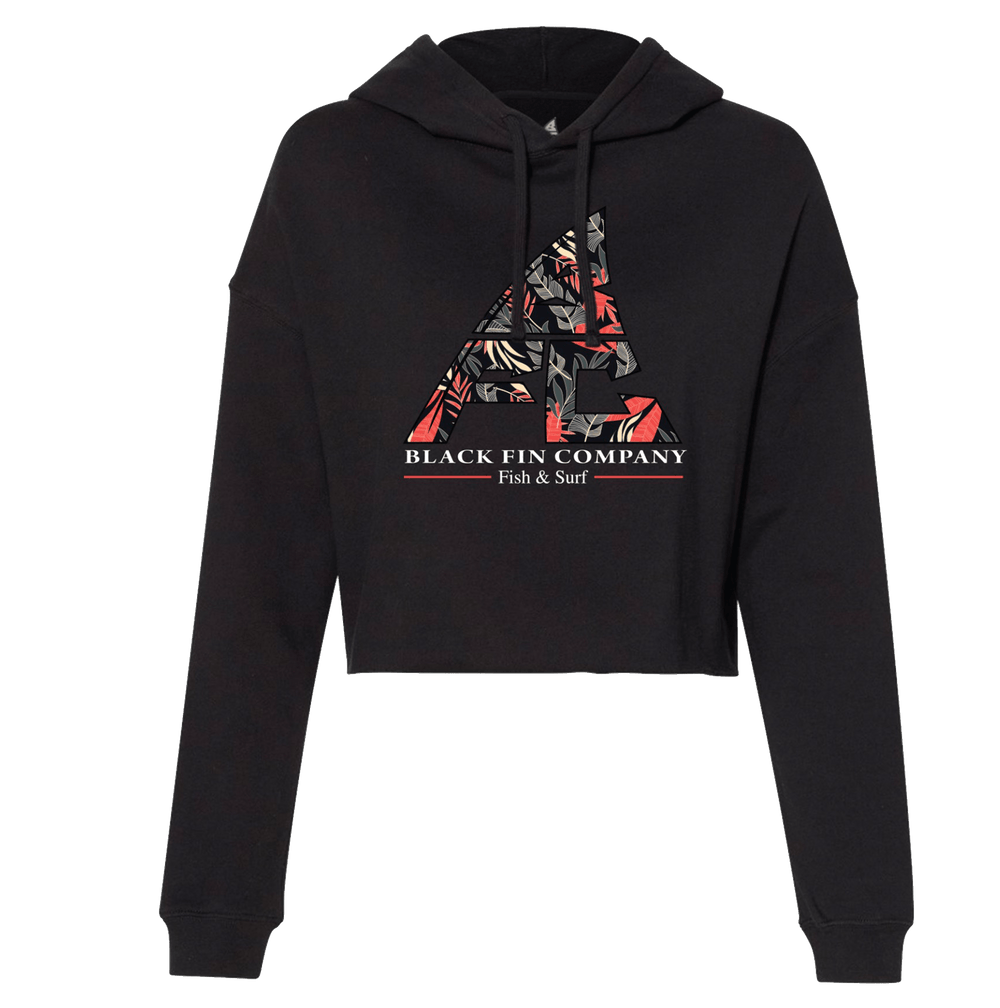 Resort Crop Hoodie - Black Fin